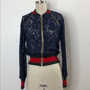 GUCCI Lace zip jacket S